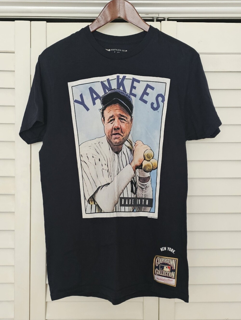 Mitchell & Ness NY Yankees Babe Ruth T-Shirt Size M Cooperstown Collection